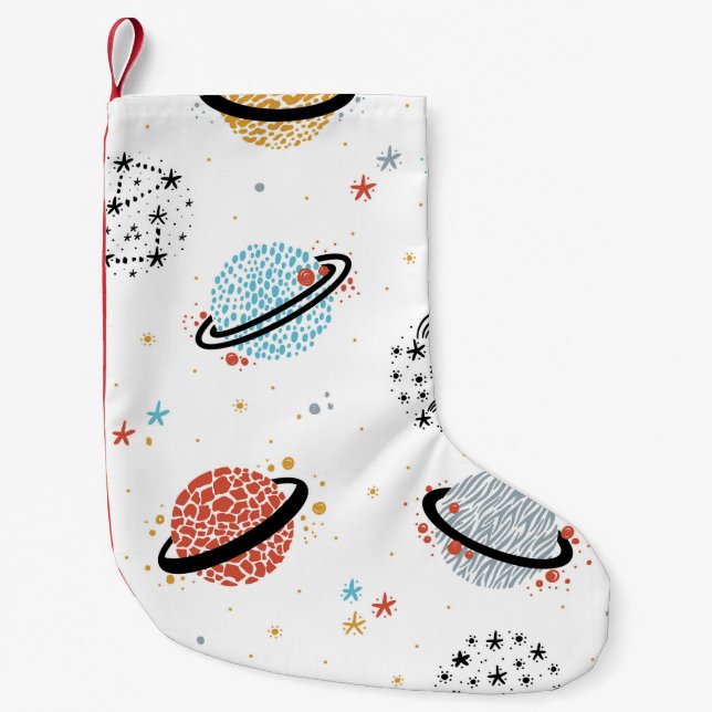 Cosmic Cartoons: Vintage Space Wonders Small Christmas Stocking (Front)