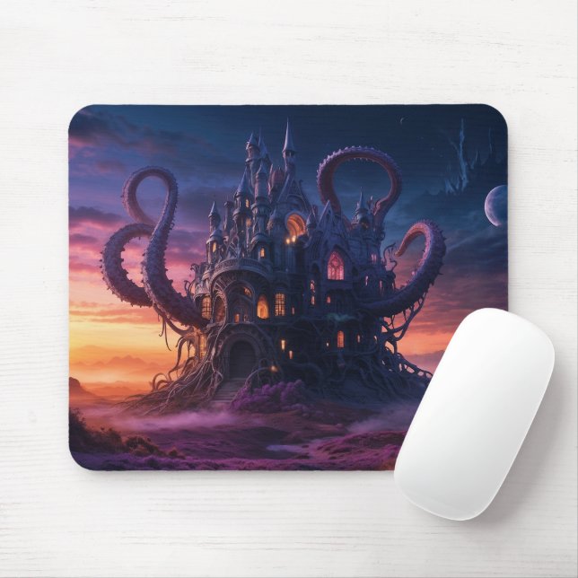 Cosmic Castle from Aeons Long Past Mouse Mat (With Mouse)