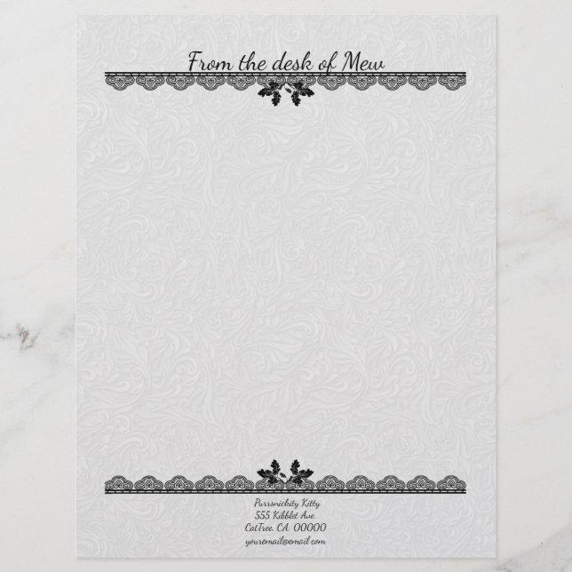 Cosmic Cat Acorn Custom Letterhead (Front)