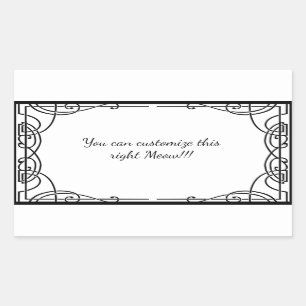 Cosmic Cat Acorn Rectangular Sticker