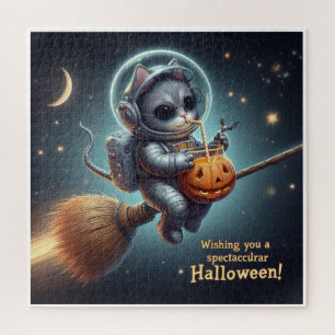 Cosmic Cat Astronaut: Magic and Space Adventure Jigsaw Puzzle