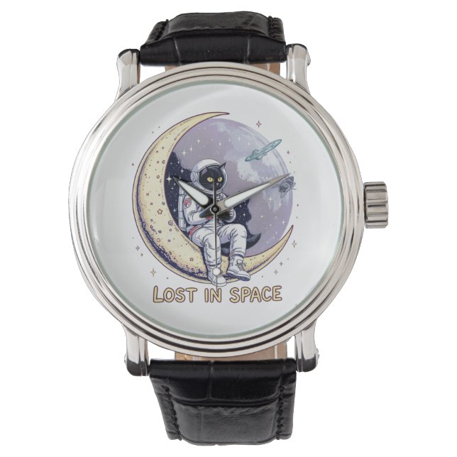 Cosmic Cat Contemplation Watch (Front)