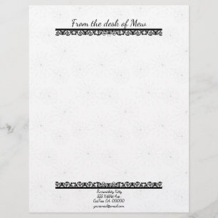Cosmic Cat Dandelion Custom Letterhead