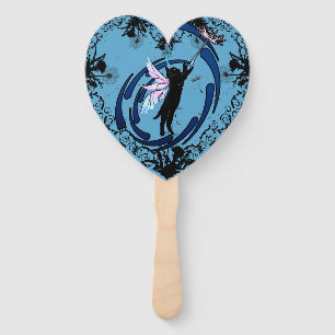 Cosmic Cat Dandelion Hand Fan
