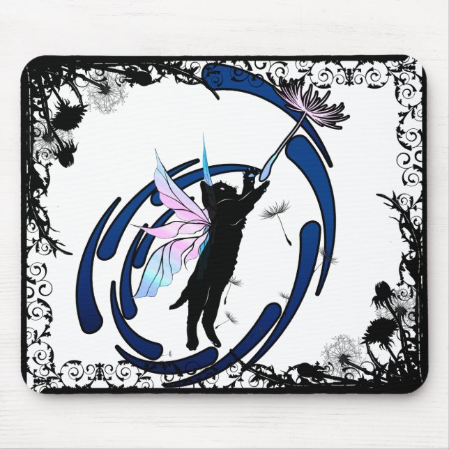 Cosmic Cat Dandelion Mouse Mat (Front)