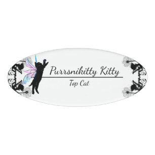 Cosmic Cat Dandelion Name Tag
