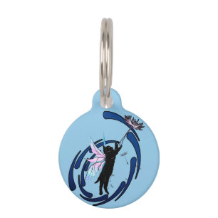 Cosmic Cat Dandelion Pet Tag