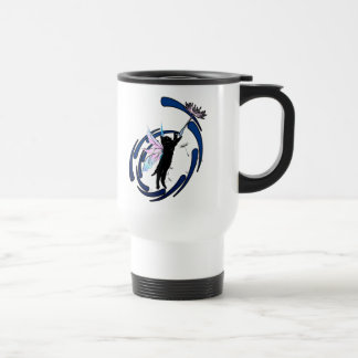 Cosmic Cat Dandelion Travel Mug