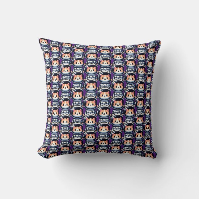 Cosmic Cat Explorer Cushion (Front)