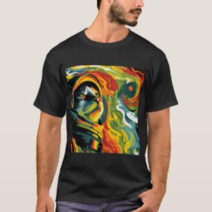 Cosmic Cat Explorer – Psychedelic Space Art T-Shirt