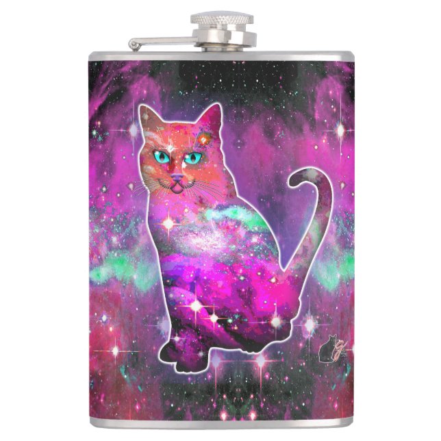 Cosmic Cat Iota Hip Flask (Front)