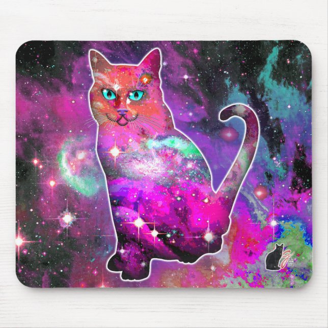 Cosmic Cat Iota Mouse Mat (Front)