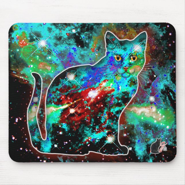 Cosmic Cat Lambda Mouse Mat (Front)