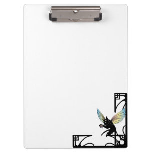 Cosmic Cat Moon and Stars Clipboard