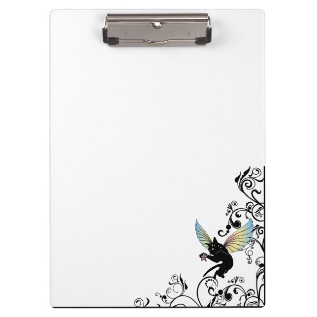 Cosmic Cat Moon and Stars Clipboard (Front)