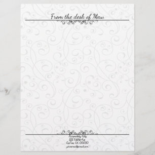 Cosmic Cat Moon and Stars Custom Letterhead