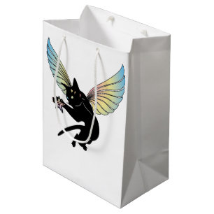 Cosmic Cat Moon and Stars Medium Gift Bag