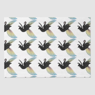 Cosmic Cat Moon and Stars Tissue Paper