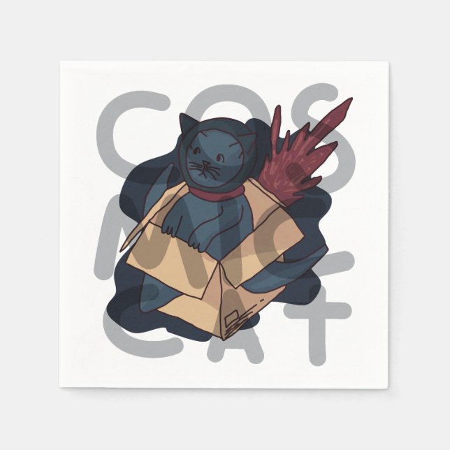 Cosmic Cat Napkin (Front)