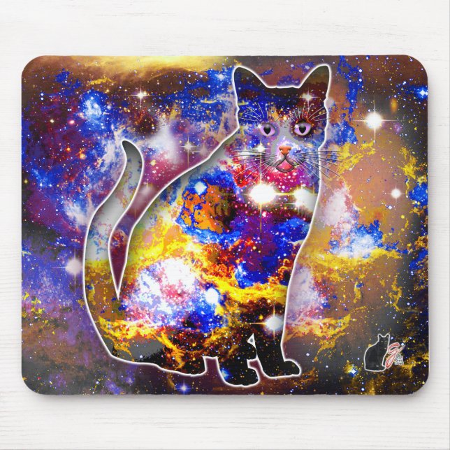 Cosmic Cat Psi Mouse Mat (Front)