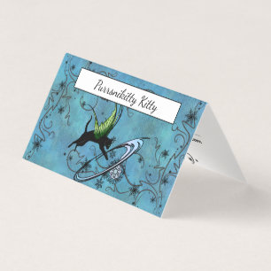 Cosmic Cat Snowflake Business Card