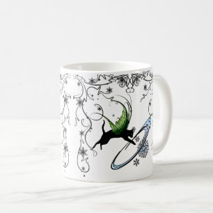 Cosmic Cat Snowflake Coffee Mug