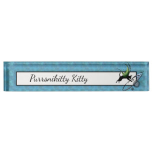 Cosmic Cat Snowflake Nameplate