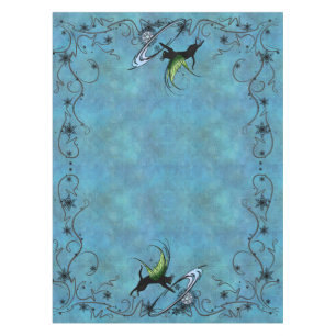 Cosmic Cat Snowflake Tablecloth