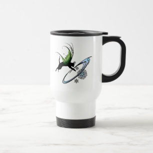 Cosmic Cat Snowflake Travel Mug