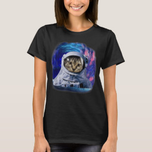 Cosmic Cat Space Astrocat In The Galaxy Graphic T- T-Shirt