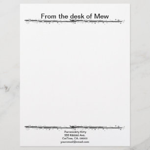 Cosmic Cat Star Custom Letterhead