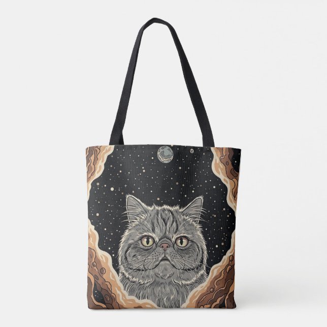 Cosmic Cat Tote Bag (Back)