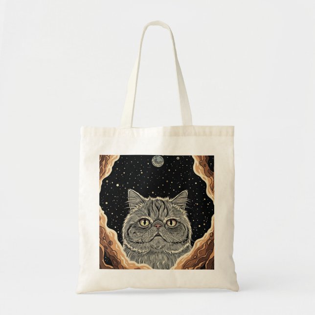 Cosmic Cat Tote Bag (Front)