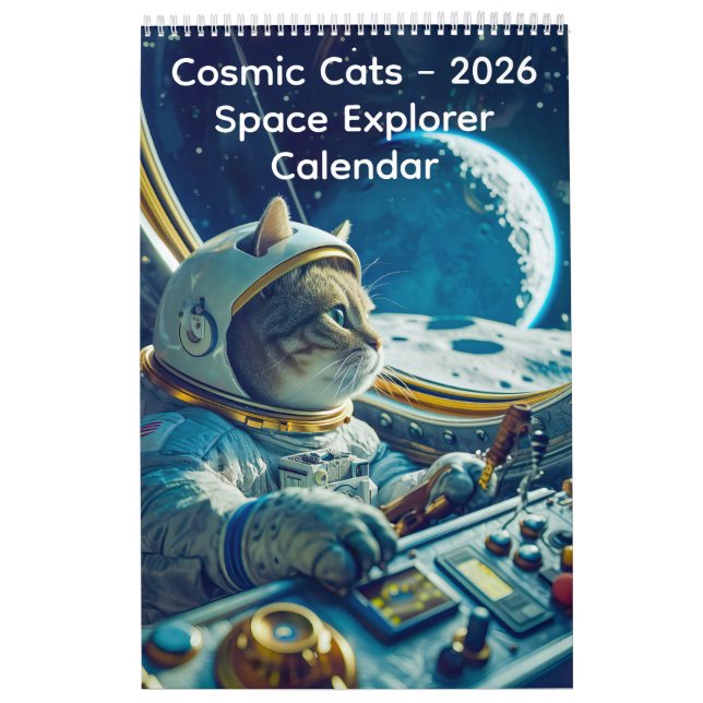 Cosmic Cats - 2026 Space Explorer Calendar (Cover)