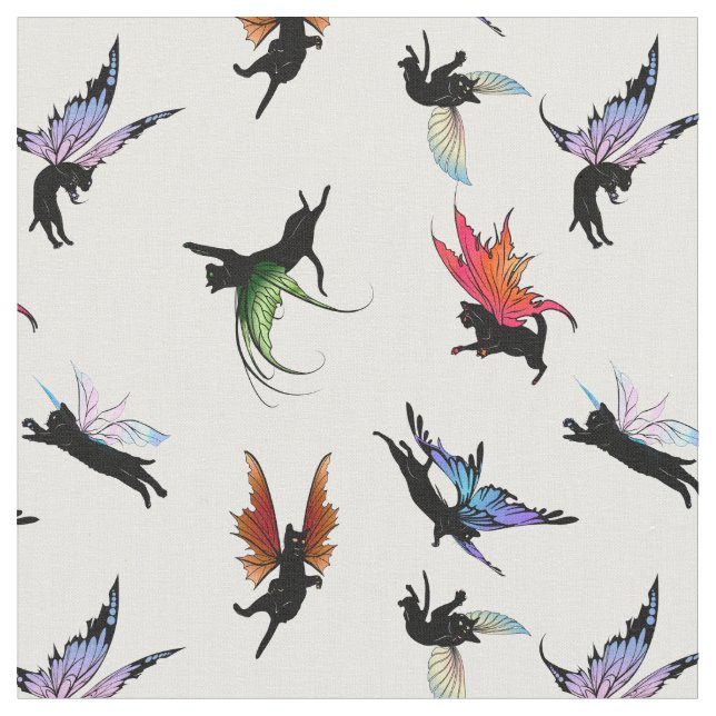 Cosmic Cats Fabric (Close Up)