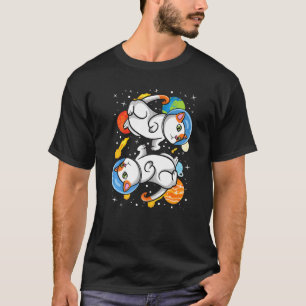 Cosmic Cats in Outer Space Astronaut For Cat T-Shirt