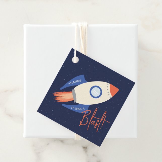 Cosmic Celebration Birthday Party Favour Tags (In Situ)