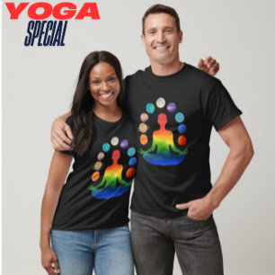 Cosmic Chakra Meditation Spiritual Energy Yoga T-Shirt