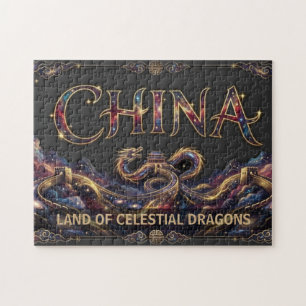 Cosmic China Dragon Great Wall Jigsaw Puzzle