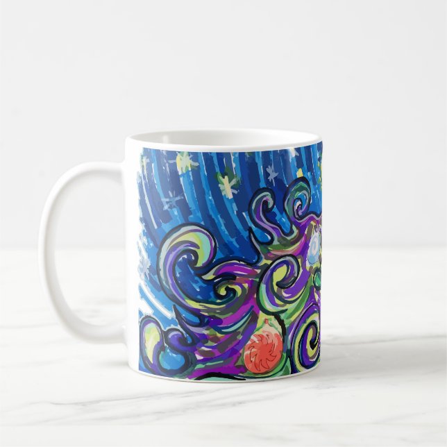 Cosmic Christmas Tree Coffee Mug (Left)