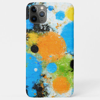 Cosmic Chromatic Splatter: Abstract Orbit iPhone 11 Pro Max Case