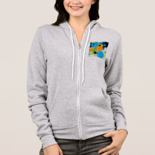 Cosmic Chromatic Splatter: Abstract Orbit Hoodie