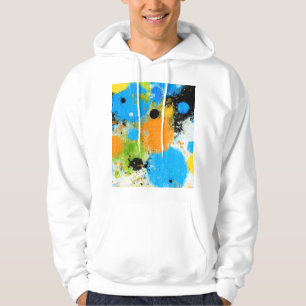 Cosmic Chromatic Splatter: Abstract Orbit Hoodie