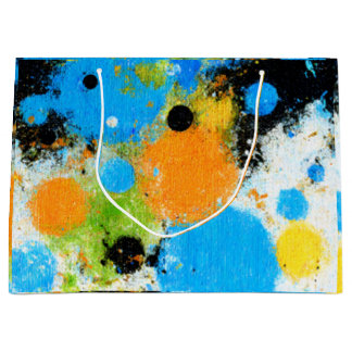 Cosmic Chromatic Splatter: Abstract Orbit Large Gift Bag