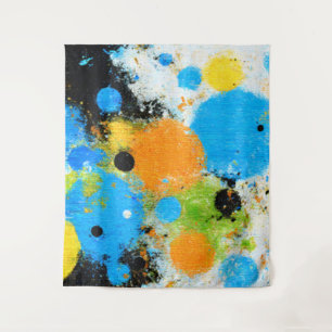 Cosmic Chromatic Splatter: Abstract Orbit Tapestry