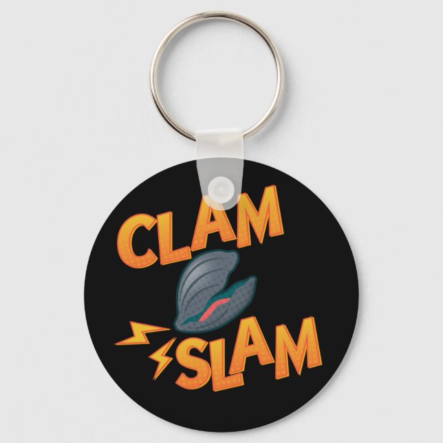 Cosmic Clam Slam Keychain (Front)