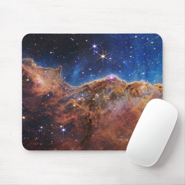 Cosmic Cliffs Carina Nebula James Webb Telescope Mouse Mat (With Mouse)
