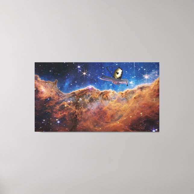 Cosmic Cliffs Carina Nebula Space Webb Telescope  Canvas Print (Front)