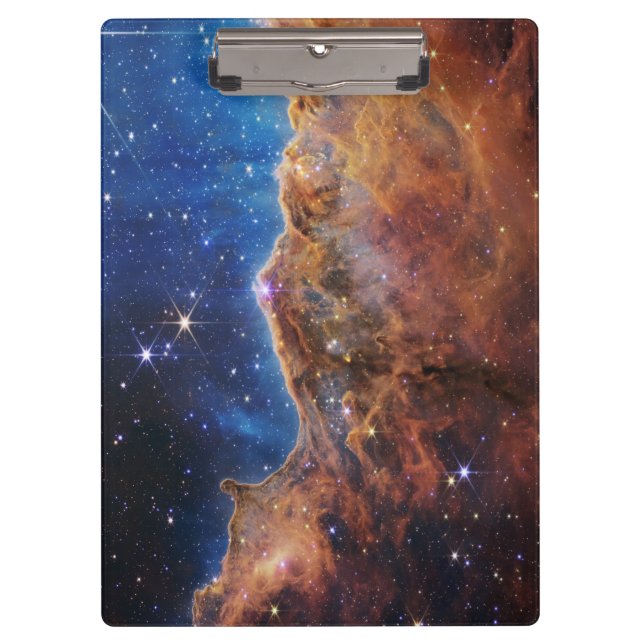 Cosmic Cliffs Carina Nebula Space Webb Telescope  Clipboard (Front)