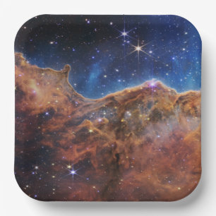 Cosmic Cliffs Carina Nebula Space Webb Telescope  Paper Plate